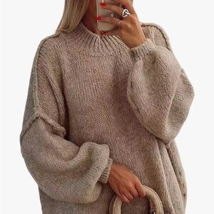 Cozy Beige Knit Sweater